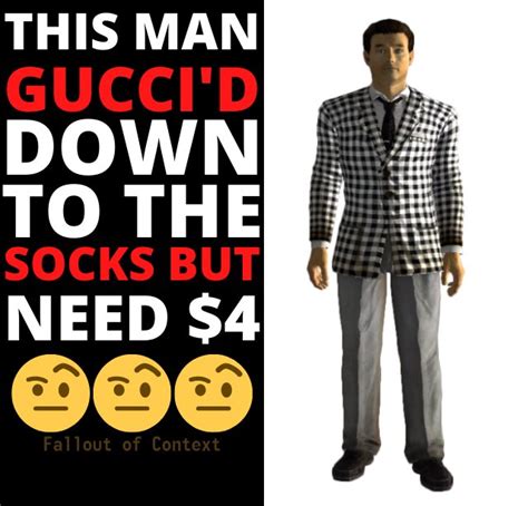 gucci down to the socks like i& 39|Gucci socks meme.